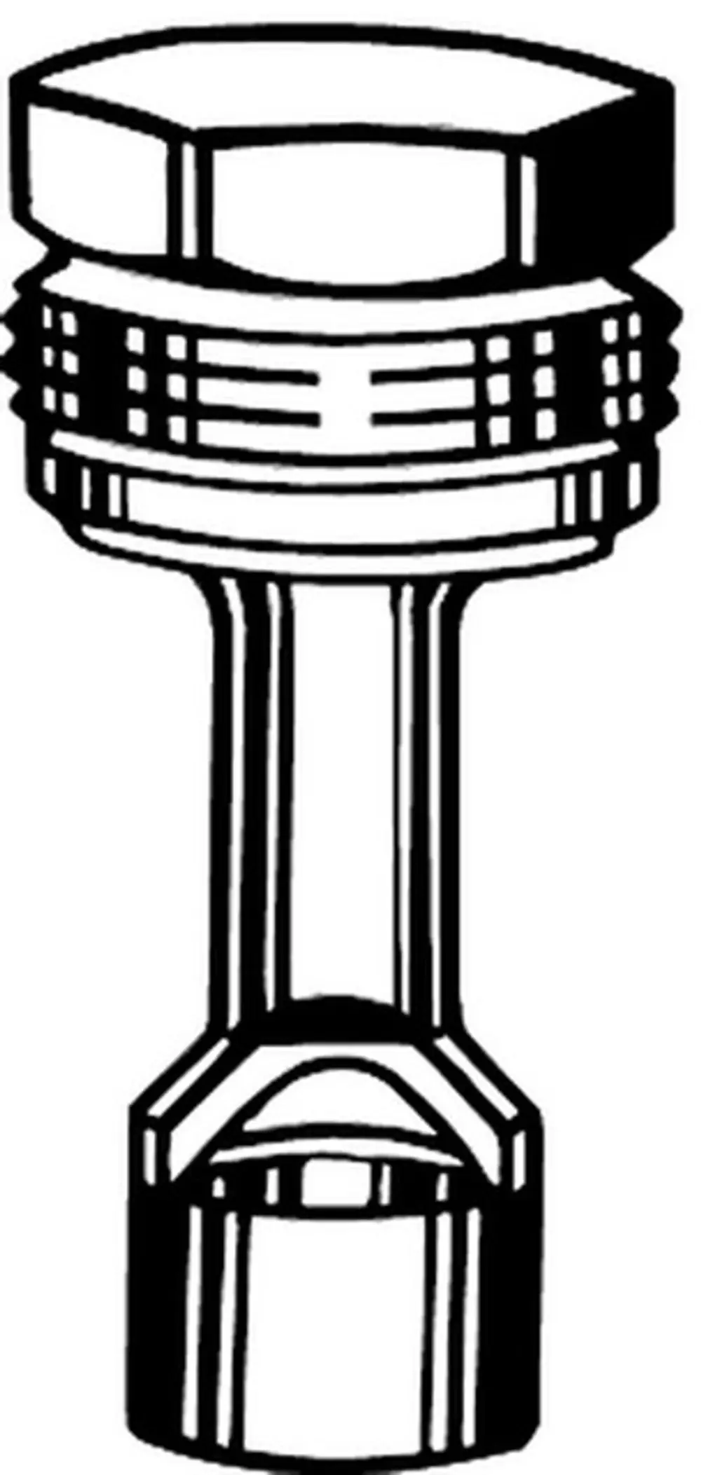 Sichtbare Darstellung eines handregulierbaren Ventils mit Gewinde und Oberteil, hergestellt von IMI Hydronic Engineering.